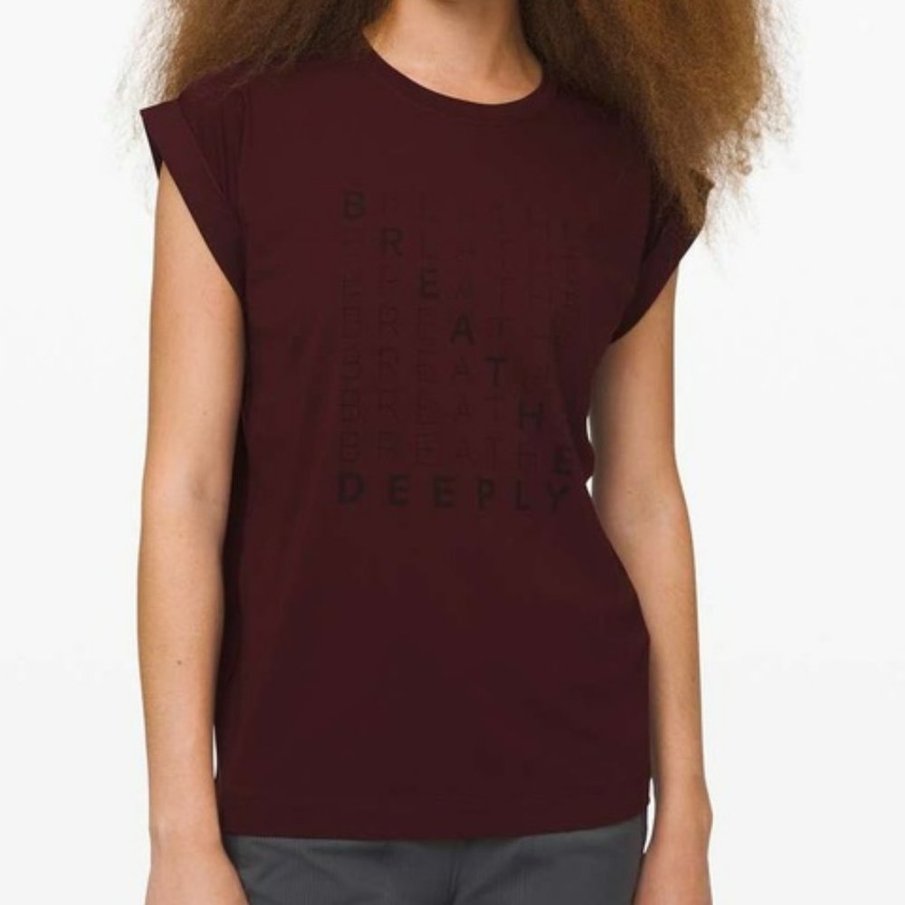lululemon athletica Women's Short Sleeve Tee in Deep Burgundy